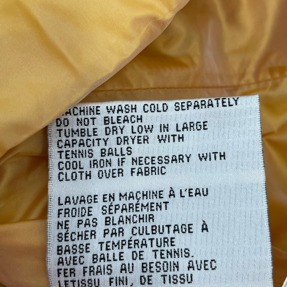 Via Spiga Smocked Quilted Puffer Jacket Maize Yellow Packable Medium/Large - Picture 8 of 11
